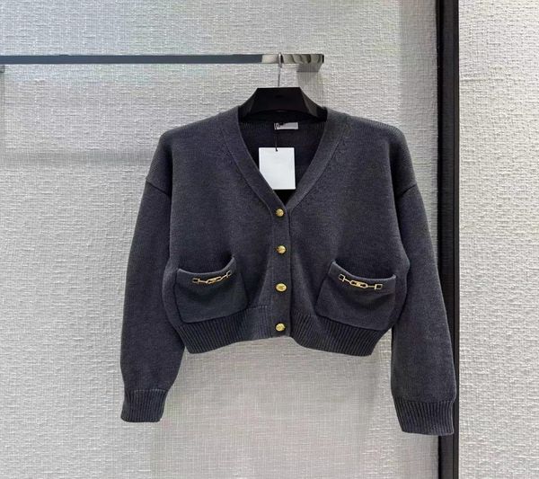 

milan runway sweater 2023 new spring v neck long sleeves women039s sweaters high end jacquard cardigan women designer sweater 19886026, White;black