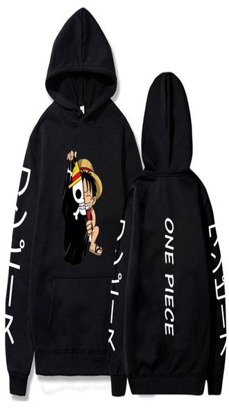 

janpanese anime one piece luffy hoodie men manga hip hop long sleeve sweatshirts streetwear clothes4259520, Black