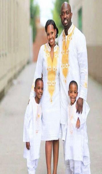 

hd 2018 traditional mens clothes african clothing for men and women couple dress white bazin dashiki embroidery kid boy clothes5734905, Red