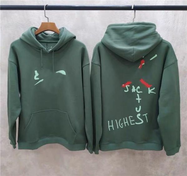 

19fw aj6 verified co branded cactus jack ts luminous barb hoodie pullover 7272261158, Black