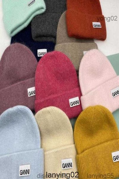 

wide brim hats ganni threefold thickened real hair knitted hat soft men39s women39s couple39s style beanie6139413g7n0emlu, Blue;gray