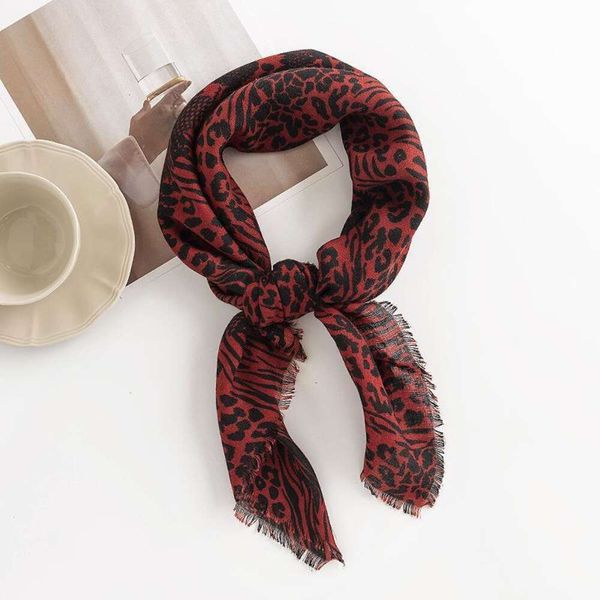 

spring trend personality leopard print scarf fashionable temperament printed warmth imitation cashmere, Blue;gray