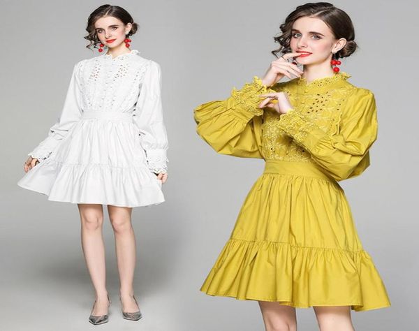 

lantern embroidery palace dress highend womens spring autumn dress fashion ruffle dresses ruffle prom evening boutique dress8761418, Black