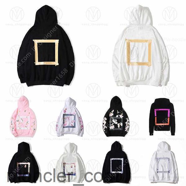 

hoodies mens womens fashion streetwears man s pullover winter sweatshirts loose hooded offs designers clothing street print zfpf, Black