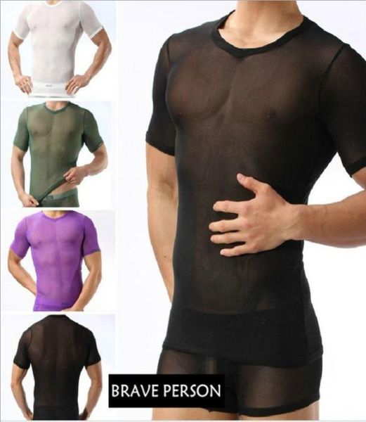 

lingerie men039s transparent underwear erotic gauze tights for gay mantshirt stage costume tm30781224502, Black;brown