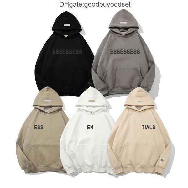 

ess hoody luxury hoodies designer pullover sweatshirts god loose long sleeve hooded jumper mens womens fashion streetwear, Black