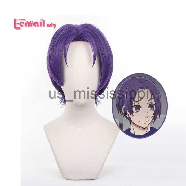 

cosplay wigs lemail wig synthetic hair anime blue lock reo mikage cosplay wigs purple 30cm short and updos cosplay hair heat resistant wig x, Black