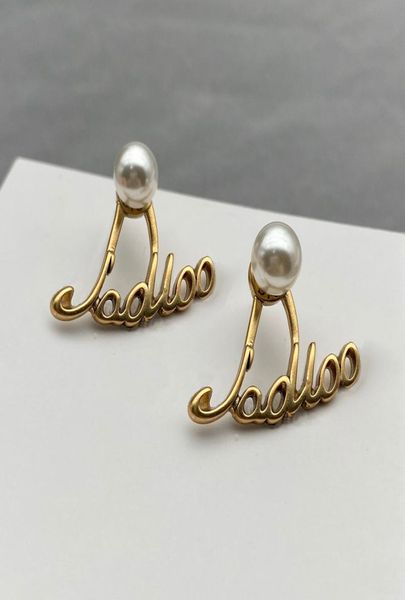 

fashion earring back pearl stud earrings charm earring for lady women party wedding lovers gift engagement jewelry for bride with 3638714, Golden