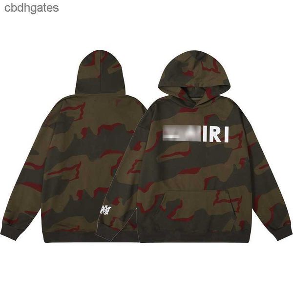 

men's edition letter 2023 high clothes amiirii mens autumn/winter sweaters print fashion loose loop hoodie designer hoodies ldki, Black