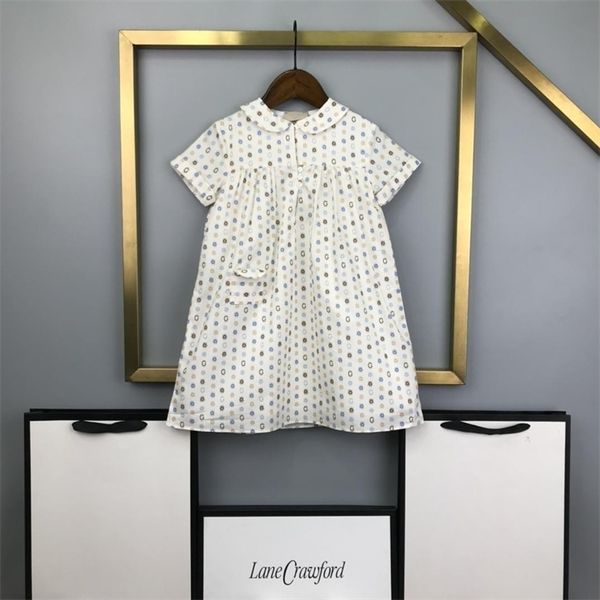 

children designers latest european high print dress french romantic style series short sleeve fashion dress.size 100cm-150cm f11, Red;yellow