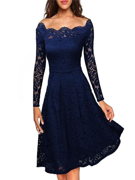

fashioneurope and the united states european station women039s temperament elegant boutique lace word off the shoulder dr3766272, Black;gray