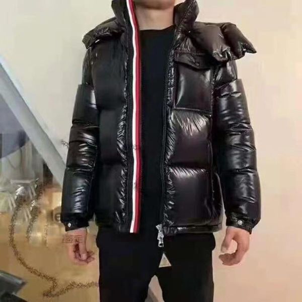 

designer monclair jackets for men winter puffer jacket coats padded and thickened windbreaker classic france brand hooded zip warm matter do, Black