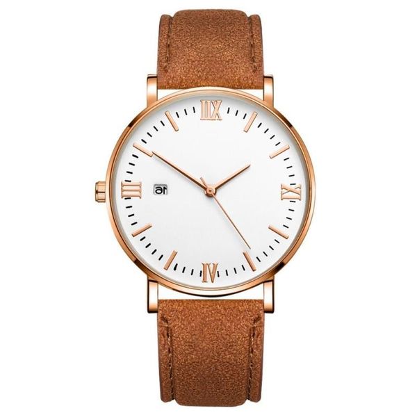 

watch color5 fashion quartz gold watches mens rose watch gold akjjs, Slivery;brown