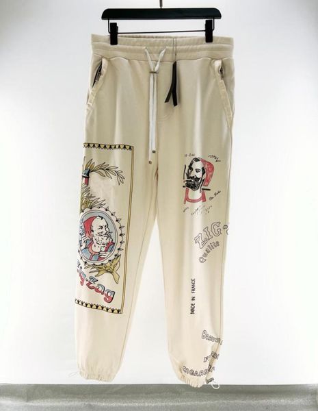 

2022 spring and autumn mens brand clothing jogging pants us size pencil joggers pants printing design luxury men casu7071482, Black