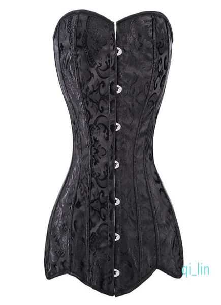 

womens bustiers long torso corsets black white corset overbust waist slimming floral bustier plus size xs6xl6809005
