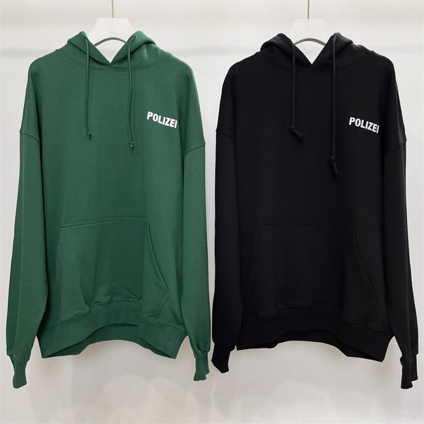 

23fw heavy fabric cotton hoodies men women 1 quality green black, Black;brown