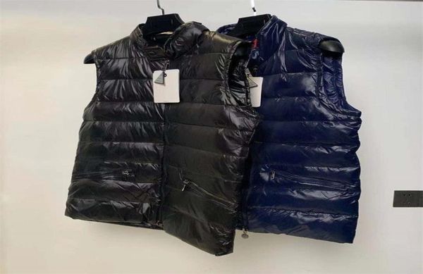 

2021 new men vest down cotton waistcoat designs mens fashion no sleeveless jacket puffer autumn winter casual coats couples vests 3149582, Black;white