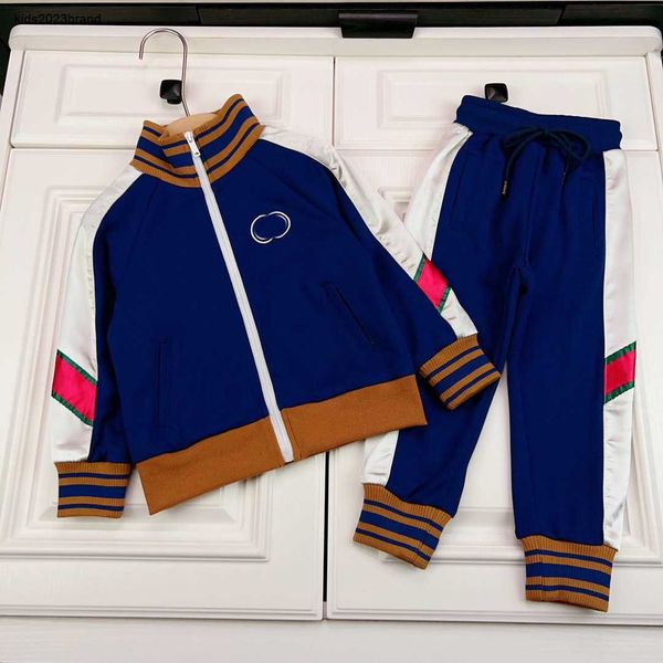 

baby tracksuits kids autumn suits size 100-160 cm 2pcs threaded cuffs, zippered long sleeved jacket and lace up pants aug30, White