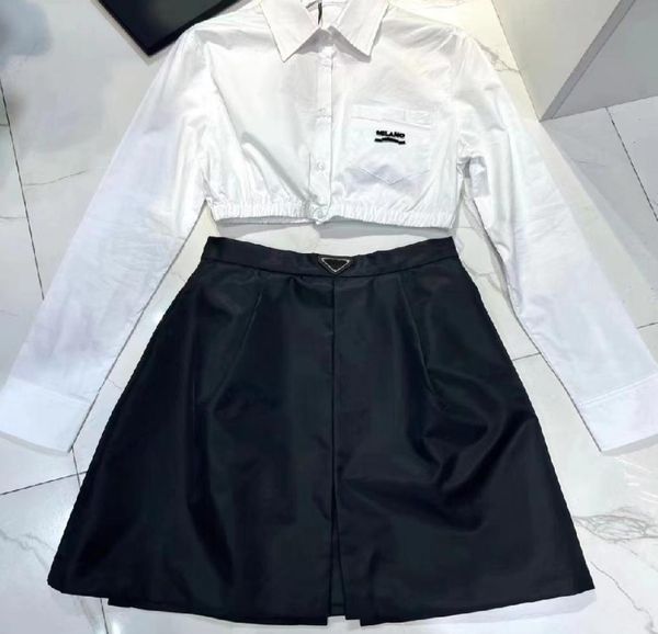 

22ss women039s skirt short shirt fashion with nylon inverted triangle style lady dress black size sl8095993