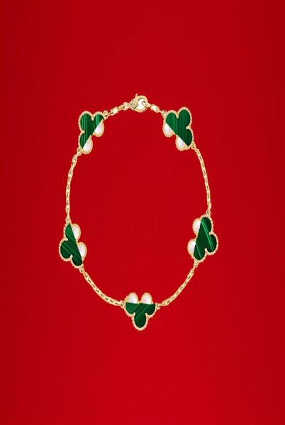 

classic 18k gold fourleaf clover bracelet chain for women is fashionable and of gift box 001193z9191437, Black