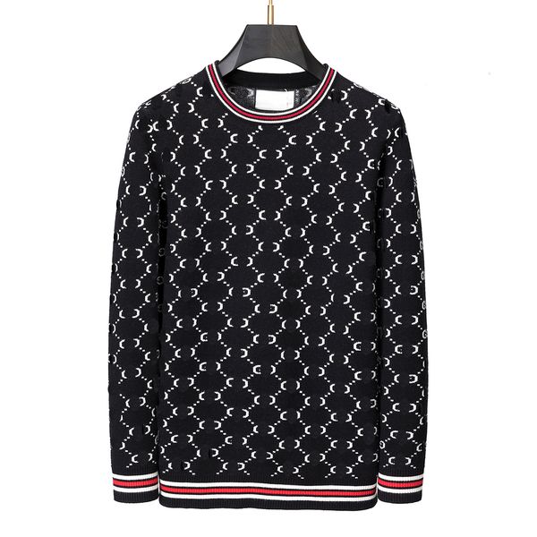 

designer autumn and winter sweater men's and women's pullover fashion classic round neck long sleeve sweater -3xl, White;black
