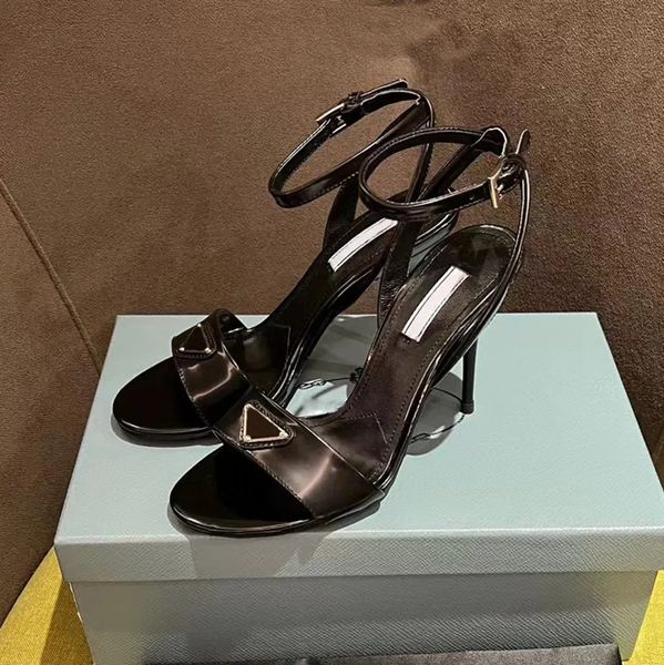 

new silver specular corium stiletto sandals rhinestones strass stiletto heel evening shoes 9cm women high heeled luxury designers sandal wit, Black