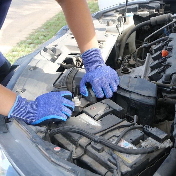 

cut resistant safety glove with grib protect your fingers and safety gloves, Silver