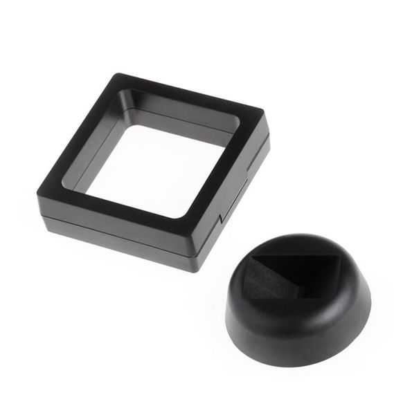 

black white jewelry packaging display suspended floating display case jewellery coins gems artefacts stand holder box7254188