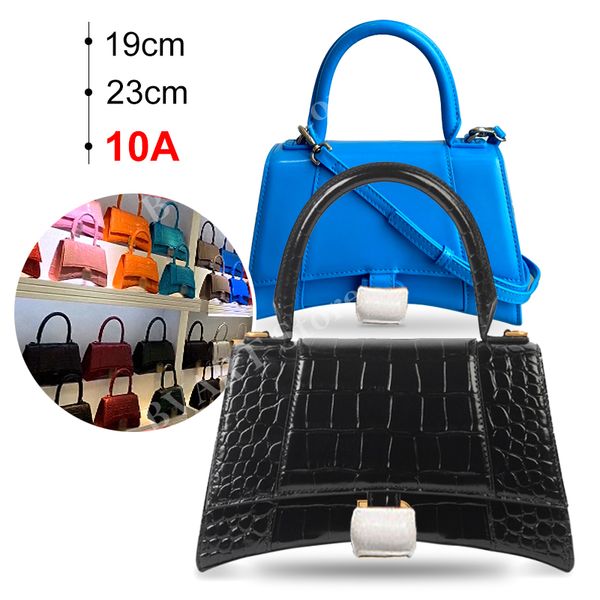 

designer women bag hourglass bag 19cm 23cm luxury brand shoulder bag genuine leather crocodile texture handbag fashion casual 2023 new selli