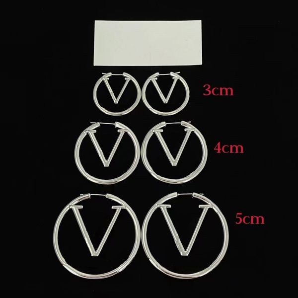 

5cm ladies large 18k gold hoop earrings. luxurious classic orrous, designer earrings. designer jewelry valentine's day wedding gifts fo, Golden;silver