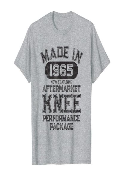 

knee replacement get well gift made in 1965 tshirt012349981055, White;black