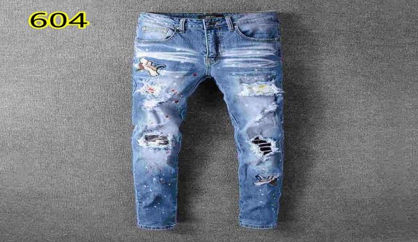 

2019 007 i jeans famous brand designer jeans men fashion street wear mens biker jeans man pants2442763, Blue