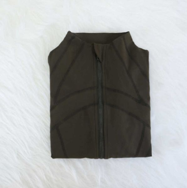 

new women's yoga long sleeves jacket solid color nude sports shaping waist tight fitness loose jogging sportswear all-match, Black