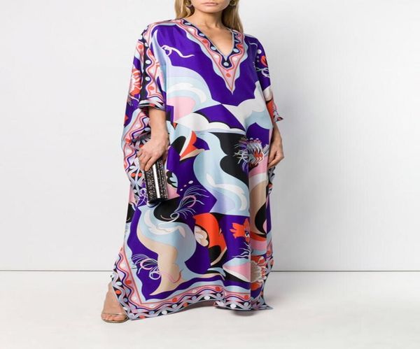 

new arrival fahion designer luxury maxi dress women039s sleeveless vneck colorfu geometry purple print stretch jersey spandex 8123449, Black