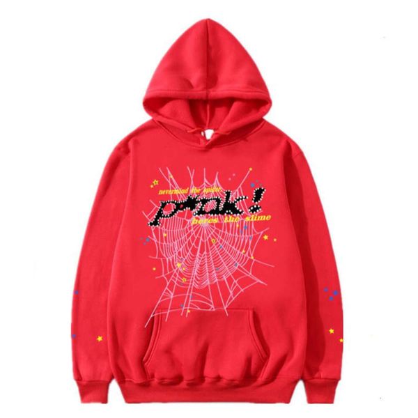 

555 spider hoodie designer hoodie women pullover pink spider hoodie red sp5der young thug hoodies men womens hoodie embroidered spider417, Black