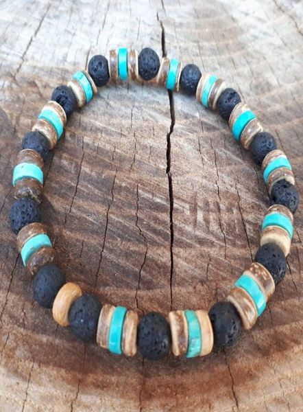 

mg0376 new arrival design coconut shell bracelet fashion womens lava turquoise bracelet igniting creativity jewelry2328315, Black