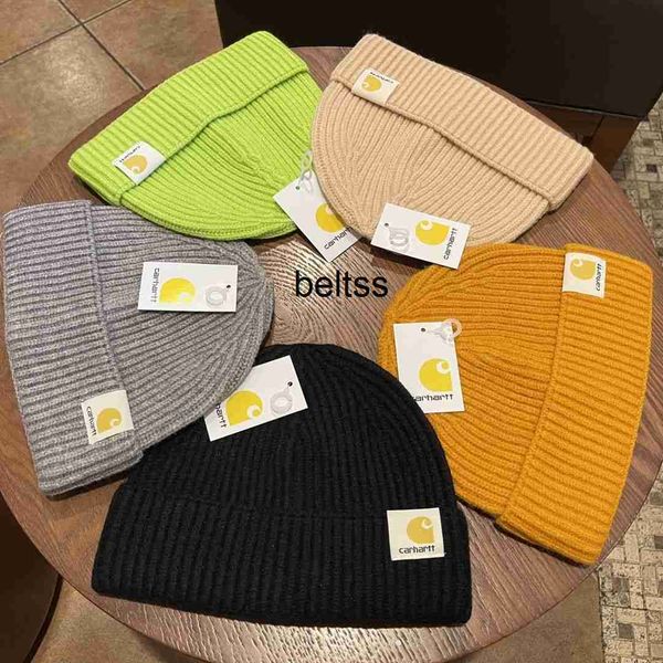 

carharts fashion brand autumn and winter warm knitted hat ins men's and women's cold hat, Blue;gray