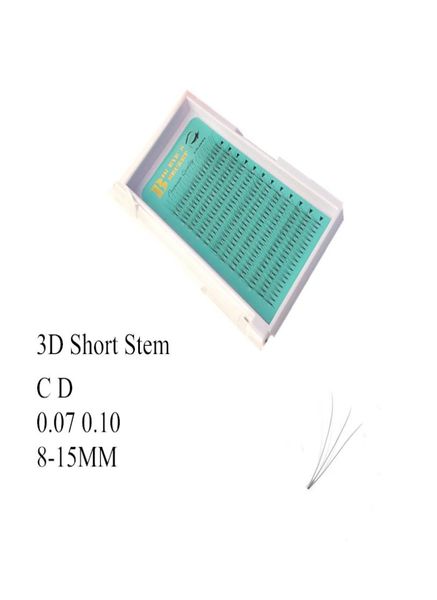 

3d short stem premade wide fans russian volume eyelash extensions heat bonded pre fanned lash mink eyelashes supplies2396535
