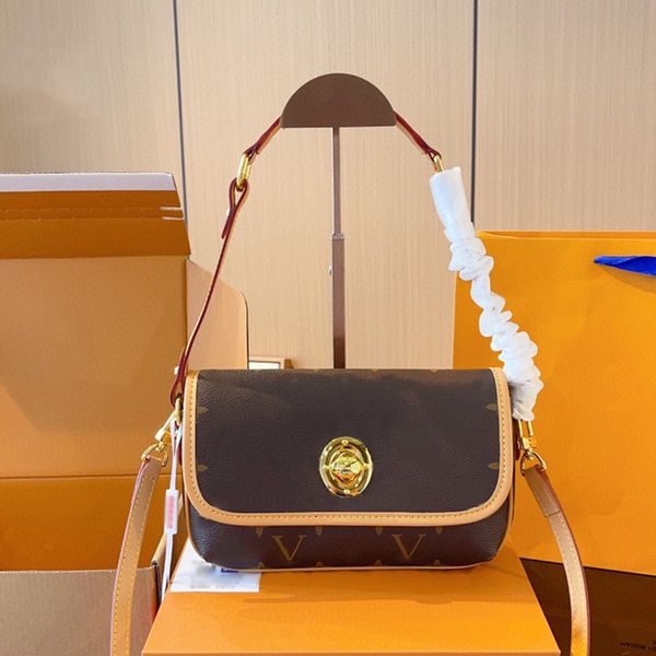 

french classic designer crossbody bag paris famous leather shoulder bag women's fashion gold bean underarm bag new adjustable shoulder