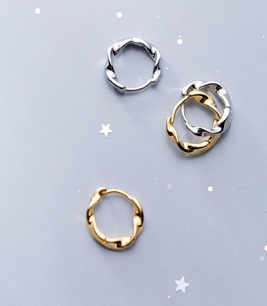 

real 925 sterling silver 14k gold plated stud earring fashion simple design hoop earings designs for girls gift1198037, Golden;silver