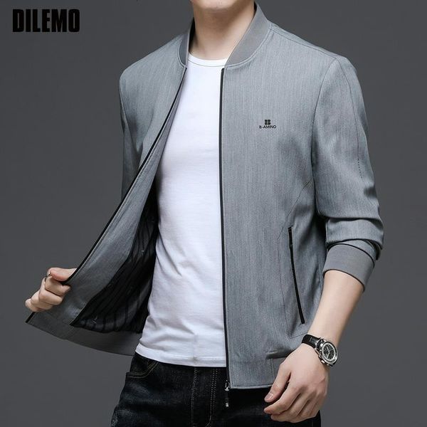 

men's jackets dilemo thin jacket grade brand casual fashion designer men windbreaker classic coats autumn mens clothes 230831, Black;brown