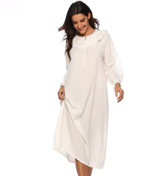 

long sleeve princess nightdress palace cotton pajamas goddess large thin loose home clothes soft comfortable and lovely eurocode8049147, Black;red