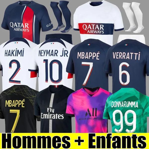 

maillot de foot soccer jerseys 18 19 20 21 22 23 24 2023 2024 mbappe hakimi shirt men kids hommes enfants verratti marquinhos kimpembe fourt, Black;yellow