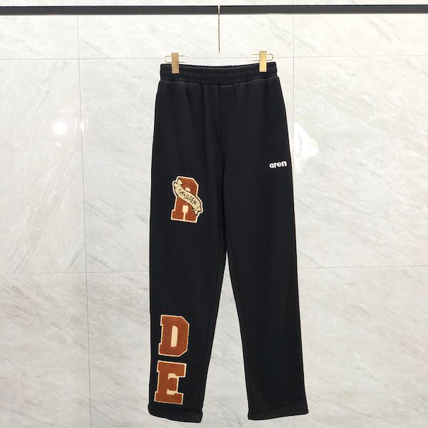 

tech pants men's jeans mens dept pants sweatpants letter print cotton women's couple loose versatile casual straight autumn pants, Black