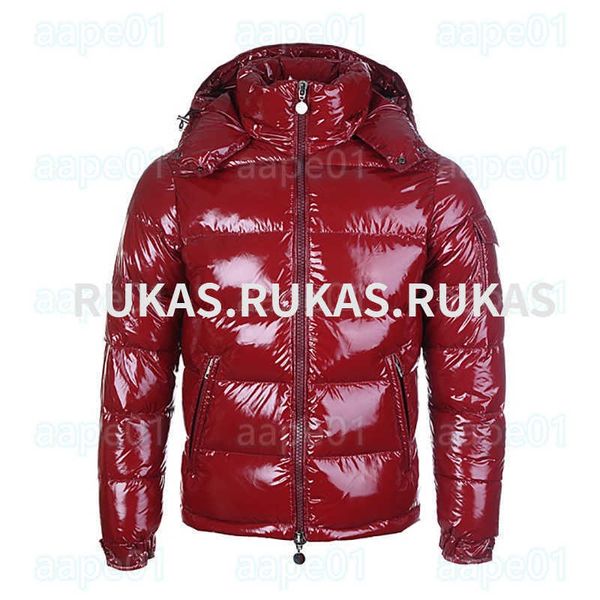 

2023 luxury french men's down jacket leather bright women's parka casual coat bomber jacket fashion designer menswear, Black