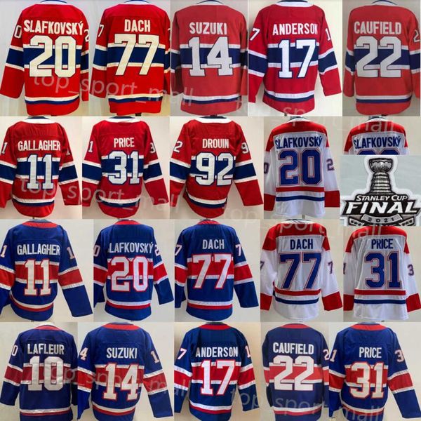 

reverse retro ice hockey 22 cole caufield jersey 20 juraj slafkovsky 77 kirby dach 14 nick suzuki 11 brendan gallagher 31 carey price josh a, Black;red