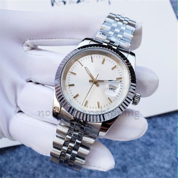 

watch diamonds wristwatches waterproof automatic 41/36mm quartz watches with box lovers 31mm/28mm stainless mens luxury watch round ste xunm, Slivery;brown