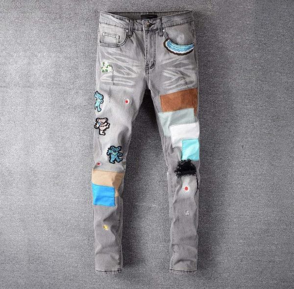 

2021 sneakers miri whole blue pants jeans designer 350 pants straight biker skinny loophole jeans 21ss men women hole jeans9936815