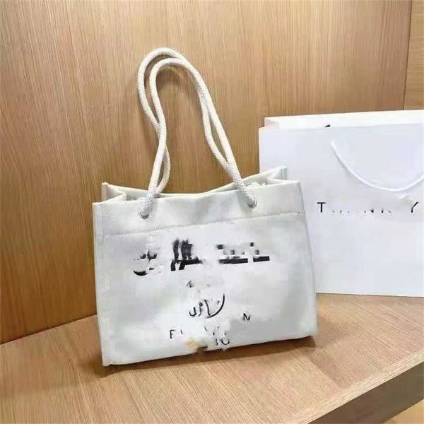 

2023 new network popular fashion tote women's leisure one shoulder portable canvas large capacity shopping bag 60% off outlet online
