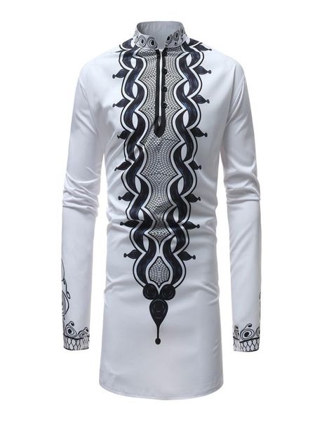 

mens african dress shirt traditional dashiki maxi man men slim fit long sleeve shirts chemise homme9467588, White;black